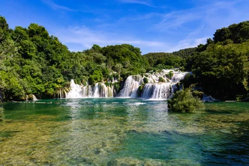 Deurstickers Wodospady Krka, Chorwacja © TOP67