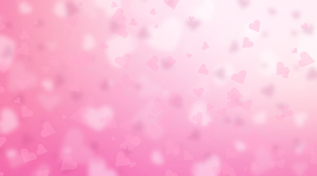 Valentine's Day background. Abstract pink hearts holiday backdrop