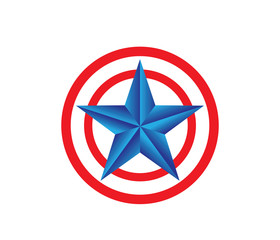 star shield symbol vector logo design