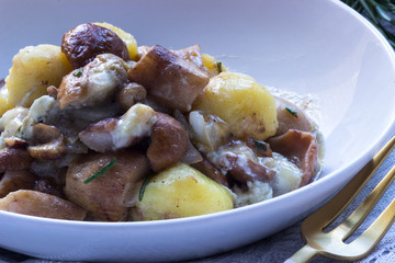 Gnocchis mit Steinpilzen und Rosmarin