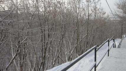 Perm snowy winter