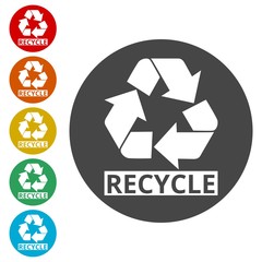 Obraz premium Recycle eco symbol, Recycle sign 