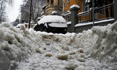 Snow on the street