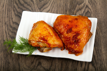 Roasted chicken thigh