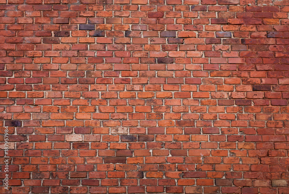 Wall mural background of red brick wall pattern texture