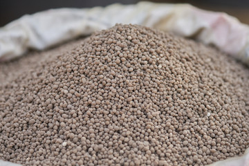 18-46-0 , Diammonium phosphate (DAP) fertilizers in fertilizer bag.