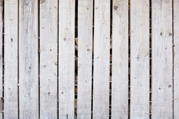 wooden wall of vertically arranged boards, old boards, wide slits, background texture