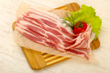Raw bacon