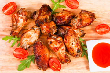 Roasted chicken wings