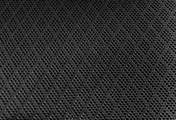 Black color mesh fabric textile texture background,lattice sport wear textured.
