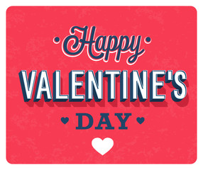 Happy Valentines Day vintage greeting card.