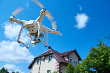 drone usage. private property protection or real estate check