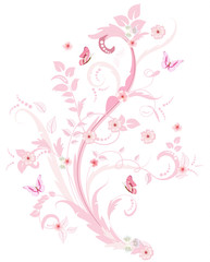 romantic floral ornament for your design