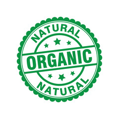 organic natural badge stamp