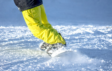Skiing from the mountain