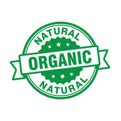 organic natural badge stamp