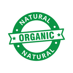 organic natural badge stamp