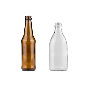 glass bottle isolated on white background - clipping paths