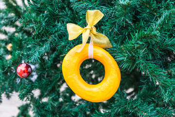 the Christmas decorations selective focus