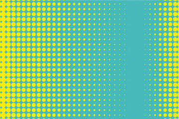 Halftone background. Digital gradient. Dotted pattern with circles, dots, point small scale. Green, yellow color