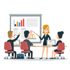 Flat business people characters vector icon set