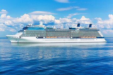 Cruise liner ship in the ocean
