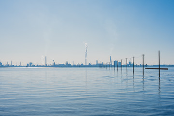 sea and factory