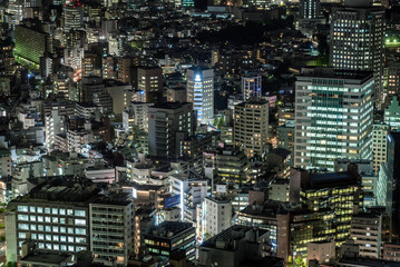 Fototapeta na wymiar 東京の夜景　渋谷区恵比寿１