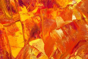 Hintergrund in Braun-Rot-Gold-Gelb-Orange-Pink, Textur, Leinwand, Gouache-Farbe, Gemälde,...