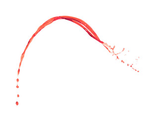 Splash of liquid in motion isolated