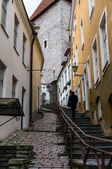 Narrow street in Tallinn old town