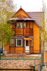 Fototapeta na wymiar Beautiful wooden house