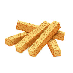 Slice of dry white bread