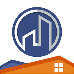 Circle logo icon for business development of construction services, with the initial of the letter J