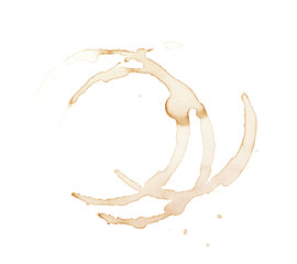 Obraz na płótnie Canvas Round coffee stain isolated