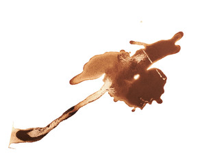 Dried coffee stain isolated