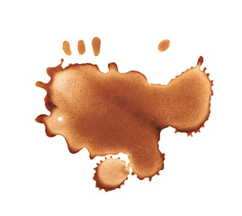 Dried coffee stain isolated