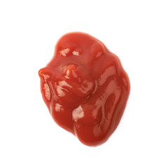 Puddle of food sauce isolated