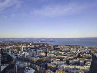 Naklejka premium Aerial view of city Tallinn Estonia
