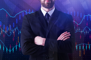 Broker and trade concept