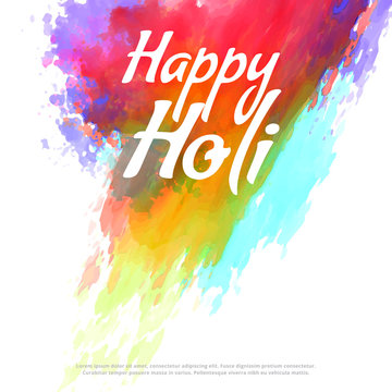 happy holi colorful splash background
