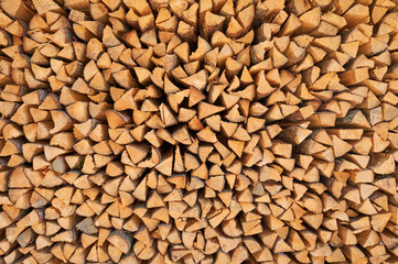 Pine timber. firewood background