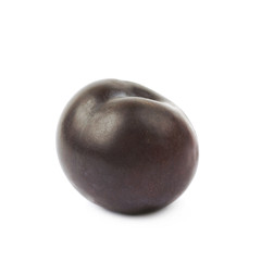 Black plum isolated