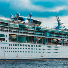 Luxury cruise liner in travel