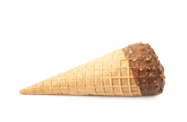 Ice cream waffle cone isolated