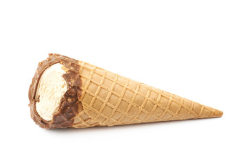 Ice cream waffle cone isolated