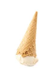 Ice cream waffle cone isolated