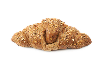 Salty croissant isolated