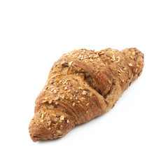 Salty croissant isolated