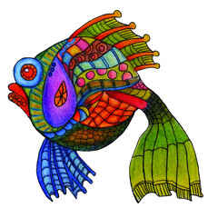 Mexican Alebrije Fat Fish